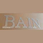 Letra decorativa de zinco BAIN 30 cm