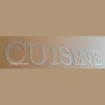 Letras decorativas em zinco COZINHA 18 cm