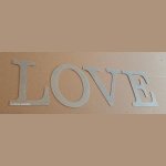 Carta decorativa de zinco LOVE 20 cm