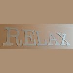 Letra decorativa em zinco RELAX 20 cm
