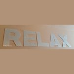 Letra decorativa em zinco RELAX 20 cm