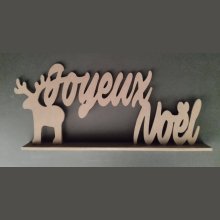 Stand de madeira para decorar JOYEUXNOEL