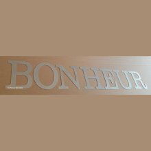 Letra decorativa em zinco BONHEUR 10 cm