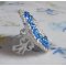 Anel Azur bordado com cristais e pérolas Swarovski