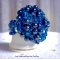 Anel Azul Nocturno com facetas de cristais Swarovski e fiadeiras