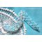 Bracelete Crystal Blue com facetas de cristal Swarovski e fiadeiras