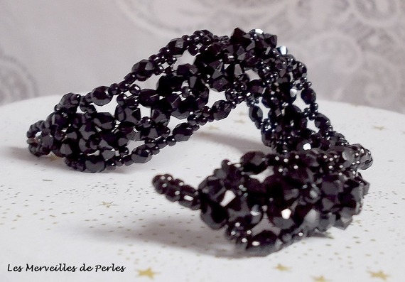 Starry Night Bracelet com facetas e cristais Swarovski
