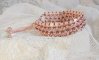 Pulseira Rose Royale com contas Pink Tila, missangas facetadas e pérolas de cristal Swarovski