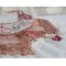 Colar Rosa Eterna bordado com pedras semi-preciosas e cheio de contas de várias qualidades