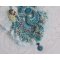 Colar Plastron La Petite Sirène Haute-Couture bordado com pedras semi-preciosas de Howlite, Moonstones e Cristais