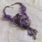 Colar Chinês Pingente de Pedra Púrpura com Pedras Sugilite