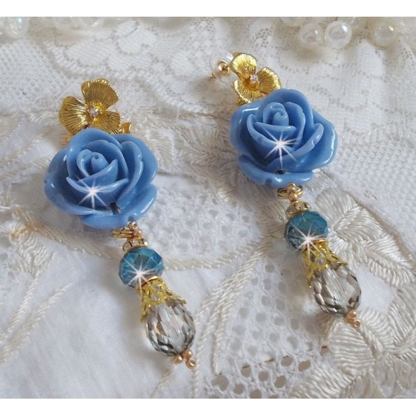 T&aacute;buas de Barba Azul Rosa da Bell'issim criadas com Cristais Swarovski e Cristal Bo&eacute;mio