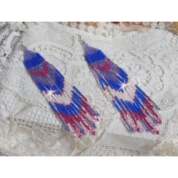 BO Constela&ccedil;&atilde;o com cristais Swarovski, contas Miyuki e Tubos