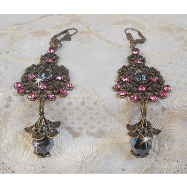 BO Colec&ccedil;&atilde;o Irresist&iacute;vel do Amor com cristais Swarovski montados em casti&ccedil;ais de filigrana de bronze