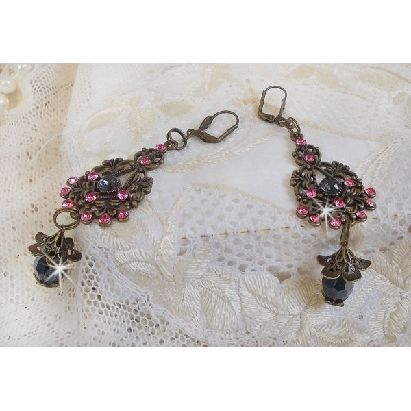 BO Colec&ccedil;&atilde;o Irresist&iacute;vel do Amor com cristais Swarovski montados em casti&ccedil;ais de filigrana de bronze