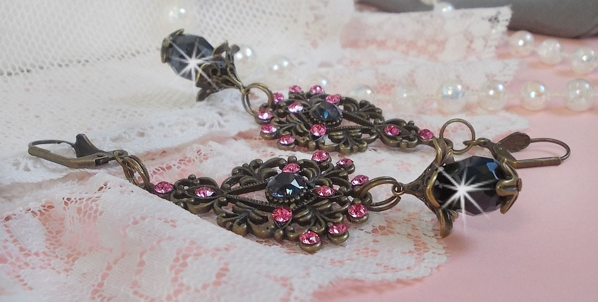 BO Colecção Irresistível do Amor com cristais Swarovski montados em castiçais de filigrana de bronze