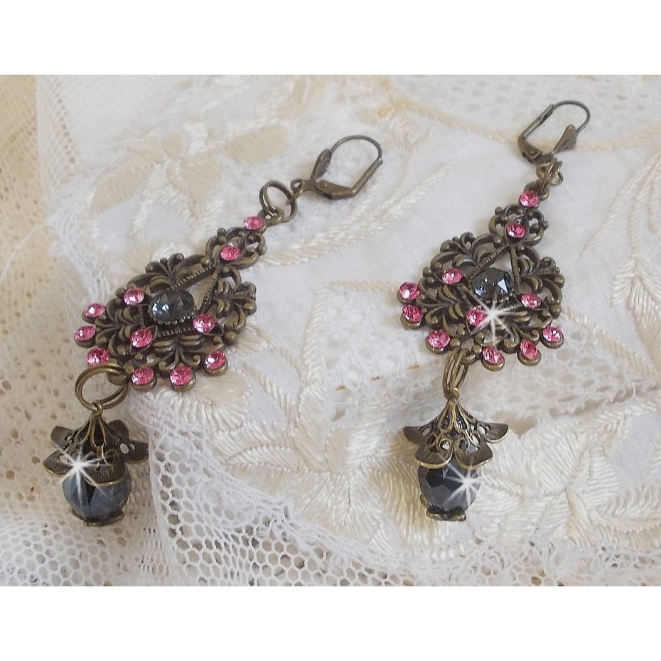 BO Colecção Irresistível do Amor com cristais Swarovski montados em castiçais de filigrana de bronze