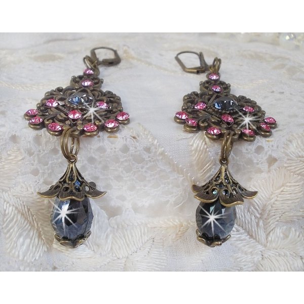 BO Colec&ccedil;&atilde;o Irresist&iacute;vel do Amor com cristais Swarovski montados em casti&ccedil;ais de filigrana de bronze