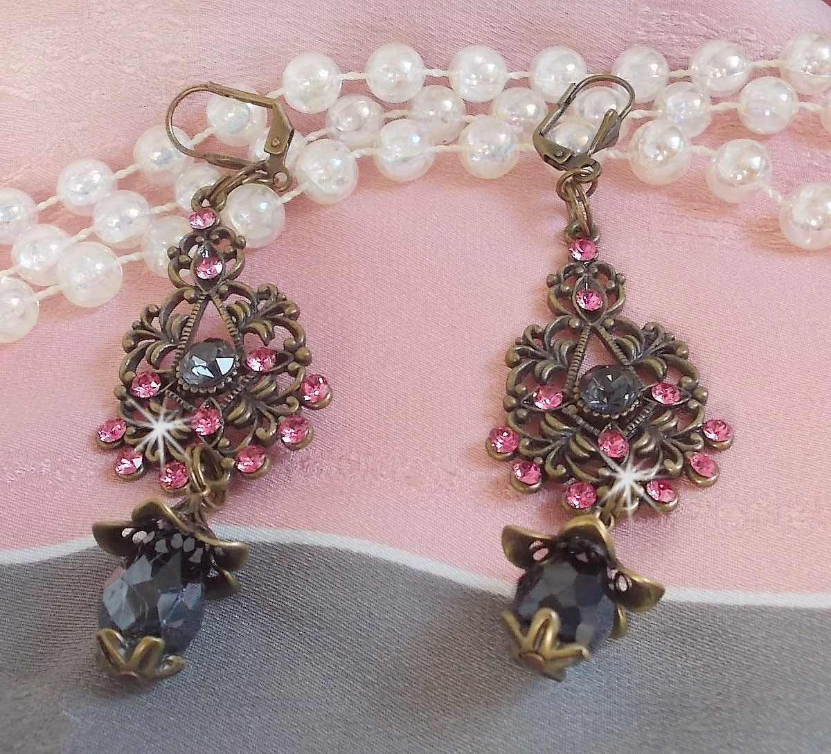 BO Colecção Irresistível do Amor com cristais Swarovski montados em castiçais de filigrana de bronze