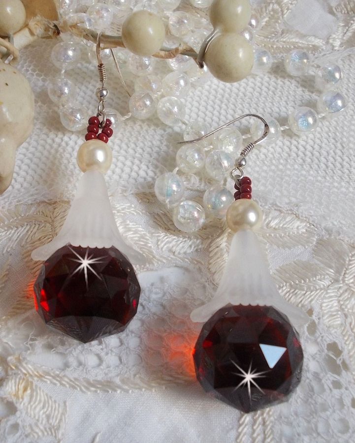 BO Marielle com cristais Swarovski e bolas de cristal boémio multifacetado