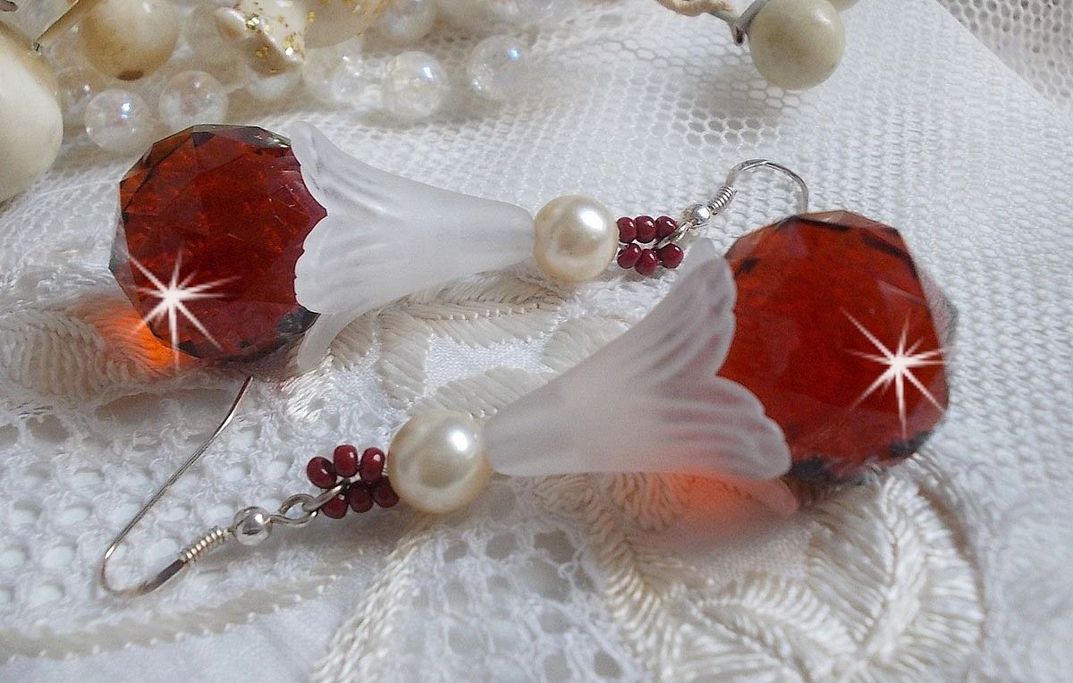 BO Marielle com cristais Swarovski e bolas de cristal boémio multifacetado