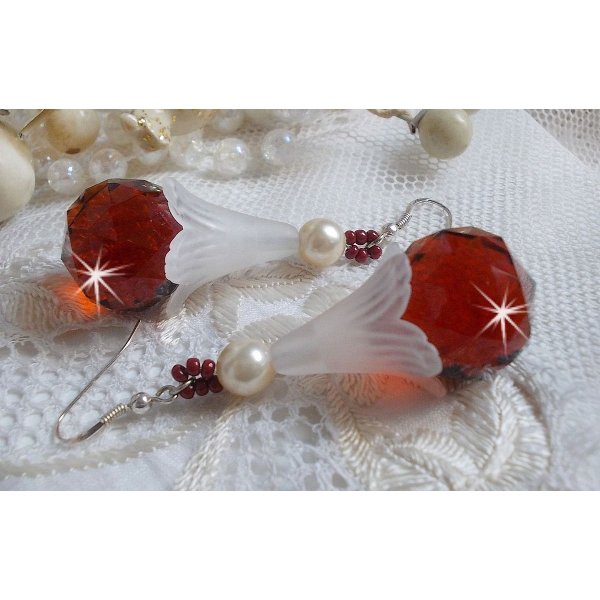 BO Marielle com cristais Swarovski e bolas de cristal boémio multifacetado