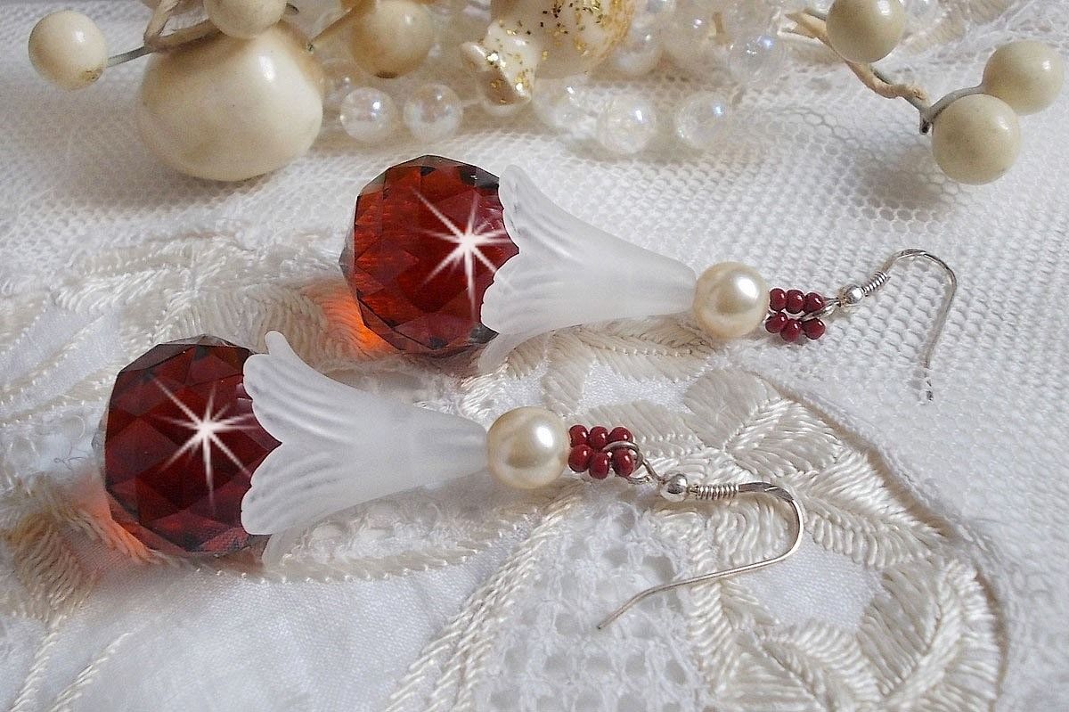 BO Marielle com cristais Swarovski e bolas de cristal boémio multifacetado