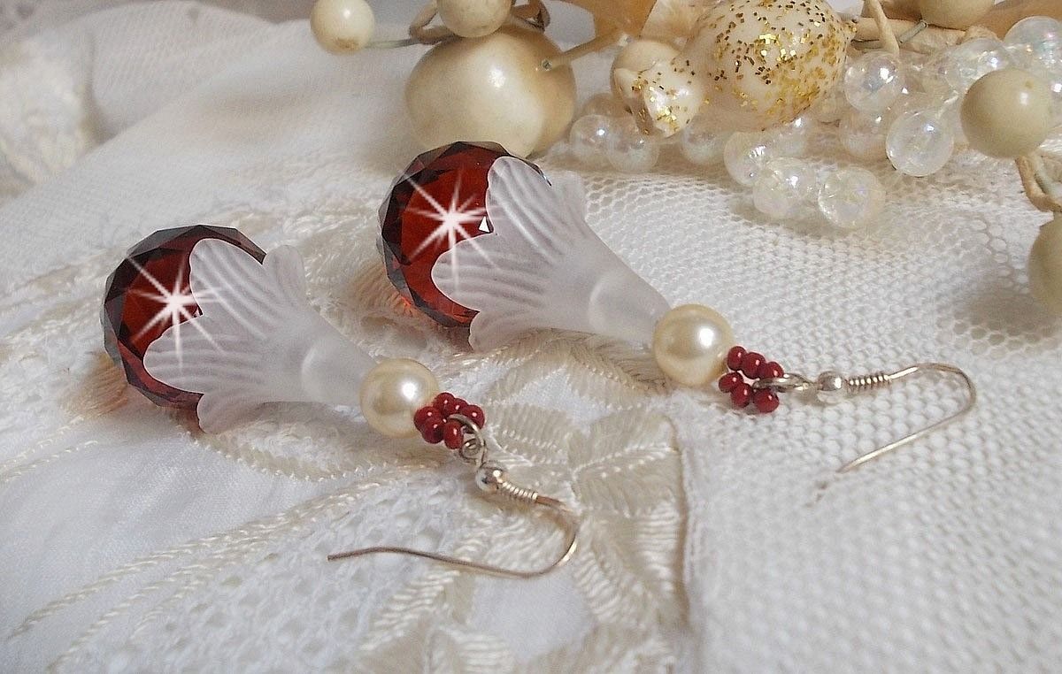 BO Marielle com cristais Swarovski e bolas de cristal boémio multifacetado