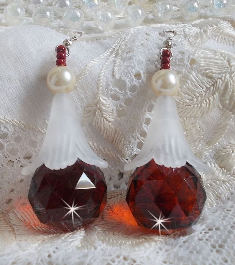 BO Marielle com cristais Swarovski e bolas de cristal boémio multifacetado