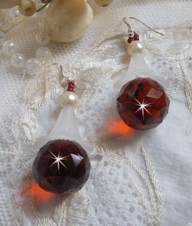 BO Marielle com cristais Swarovski e bolas de cristal boémio multifacetado