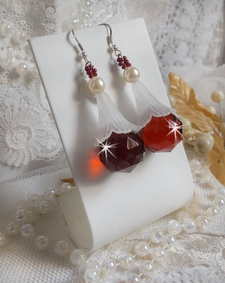 BO Marielle com cristais Swarovski e bolas de cristal boémio multifacetado