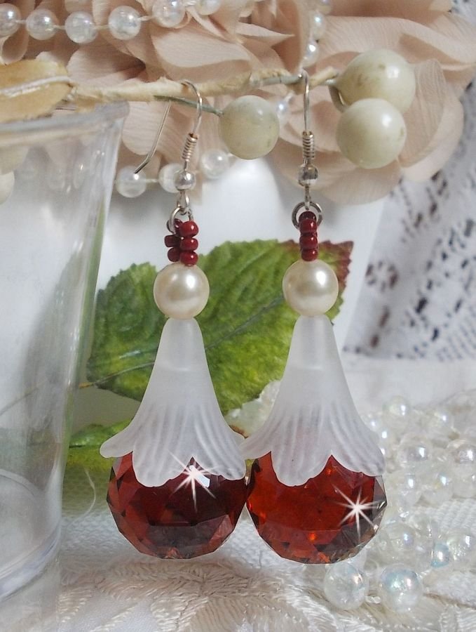 BO Marielle com cristais Swarovski e bolas de cristal boémio multifacetado