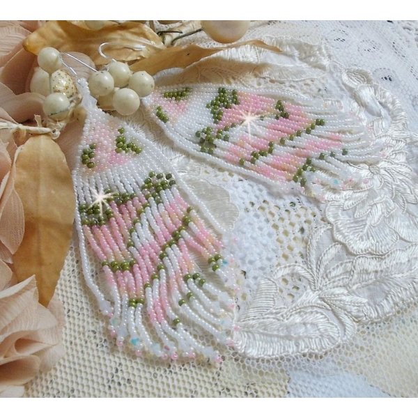 BO Matin Lumineux com contas de sementes japonesas e cristais Swarovski