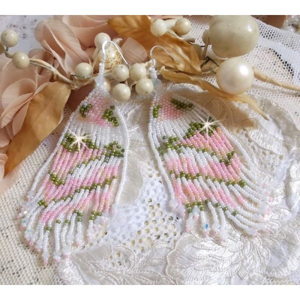 BO Matin Lumineux com contas de sementes japonesas e cristais Swarovski