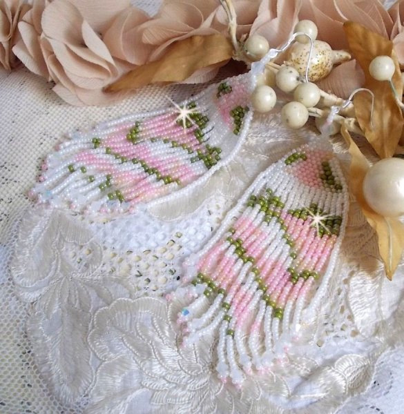 BO Matin Lumineux com contas de sementes japonesas e cristais Swarovski