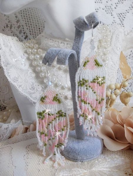 BO Matin Lumineux com contas de sementes japonesas e cristais Swarovski