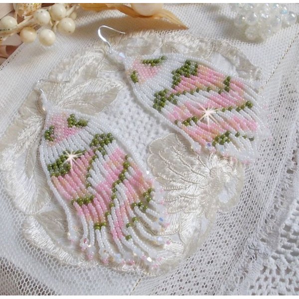 BO Matin Lumineux com contas de sementes japonesas e cristais Swarovski