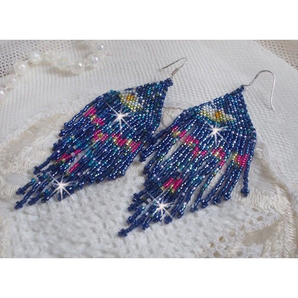 BO L&iacute;rios de &aacute;gua criados com mudas Miyuki e Toho em azul, rosa, branco, amarelo, laranja e verde