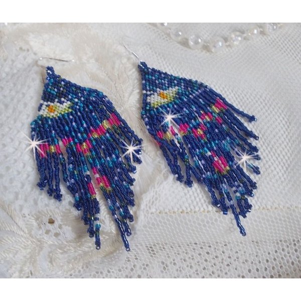 BO L&iacute;rios de &aacute;gua criados com mudas Miyuki e Toho em azul, rosa, branco, amarelo, laranja e verde