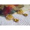 BO Girassol Ouro bordado com cristais Swarovski, rosas metálicas e missangas de sementes Miyuki