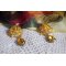 BO Girassol Ouro bordado com cristais Swarovski, rosas metálicas e missangas de sementes Miyuki