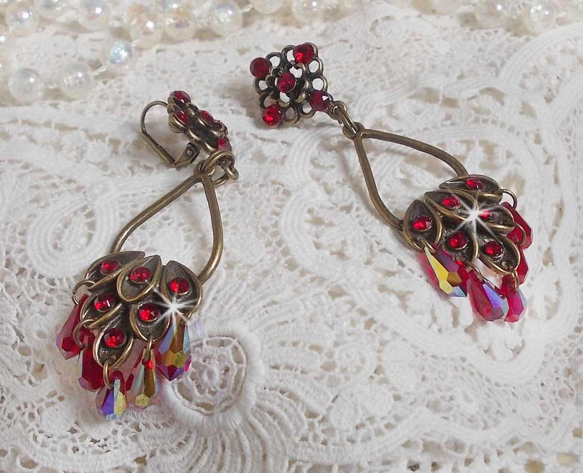 BO Irresistível Colecção Ruby montada em castiçais com cristais Swarovski