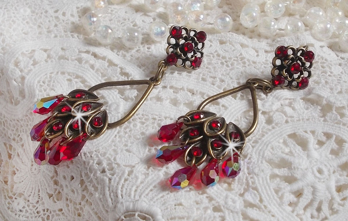 BO Irresistível Colecção Ruby montada em castiçais com cristais Swarovski