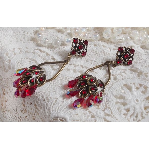 BO Irresistível Colecção Ruby montada em castiçais com cristais Swarovski