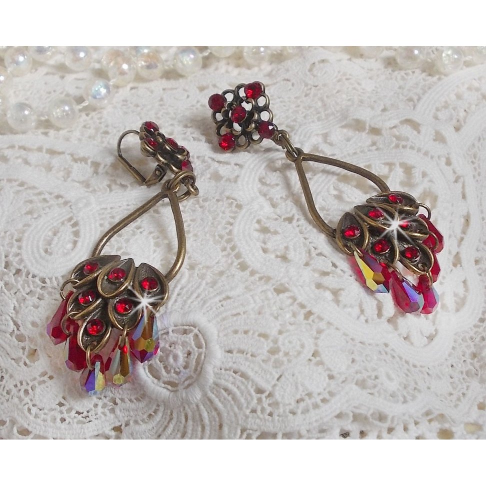BO Irresistível Colecção Ruby montada em castiçais com cristais Swarovski