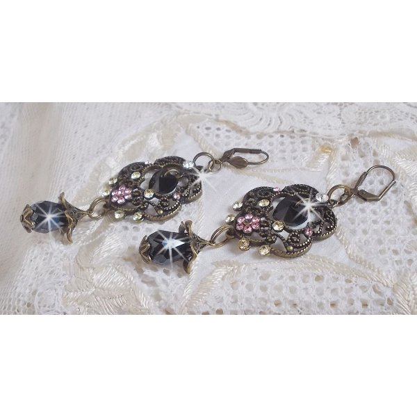 BO Colecção Paixão Irresistível montada com cristais Swarovski em castiçais de filigrana de bronze