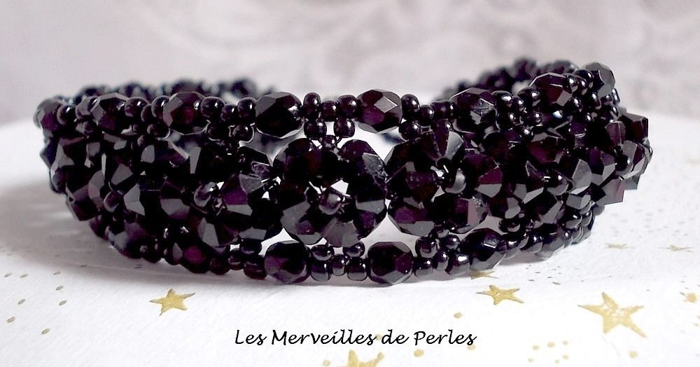 Starry Night Bracelet com facetas e cristais Swarovski