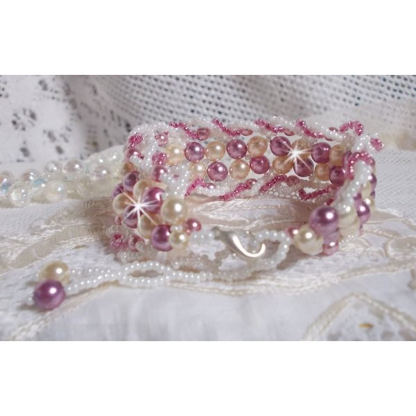Pulseira de Relaxamento com pérolas de cristal Swarovski