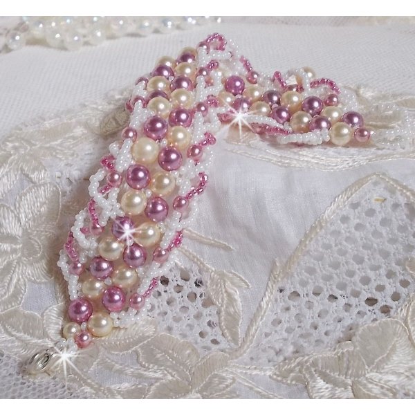 Pulseira de Relaxamento com p&eacute;rolas de cristal Swarovski