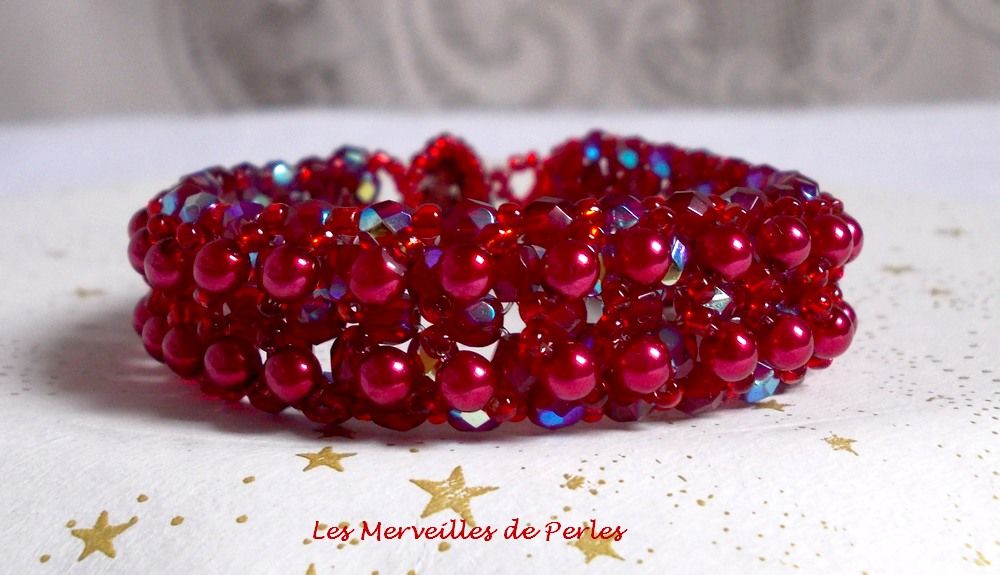 Pulseira de pérolas Myrella com facetas e pérolas